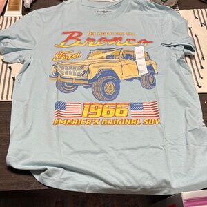 Goodfellow & Co Light Blue Ford Bronco Graphic Short Sleeve Tee NWT